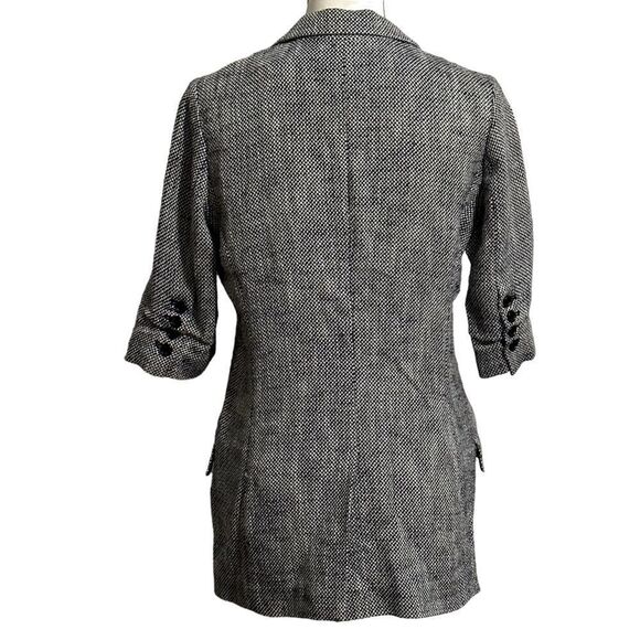 Elizabeth and James jacket Black Tweed Blazer Jacket Size 4. Cotton. - Picture 3 of 8